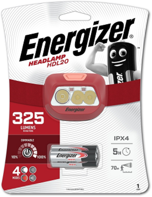 פנס ראש 325 לומן 4 מצבים אנרג'ייזר Energizer