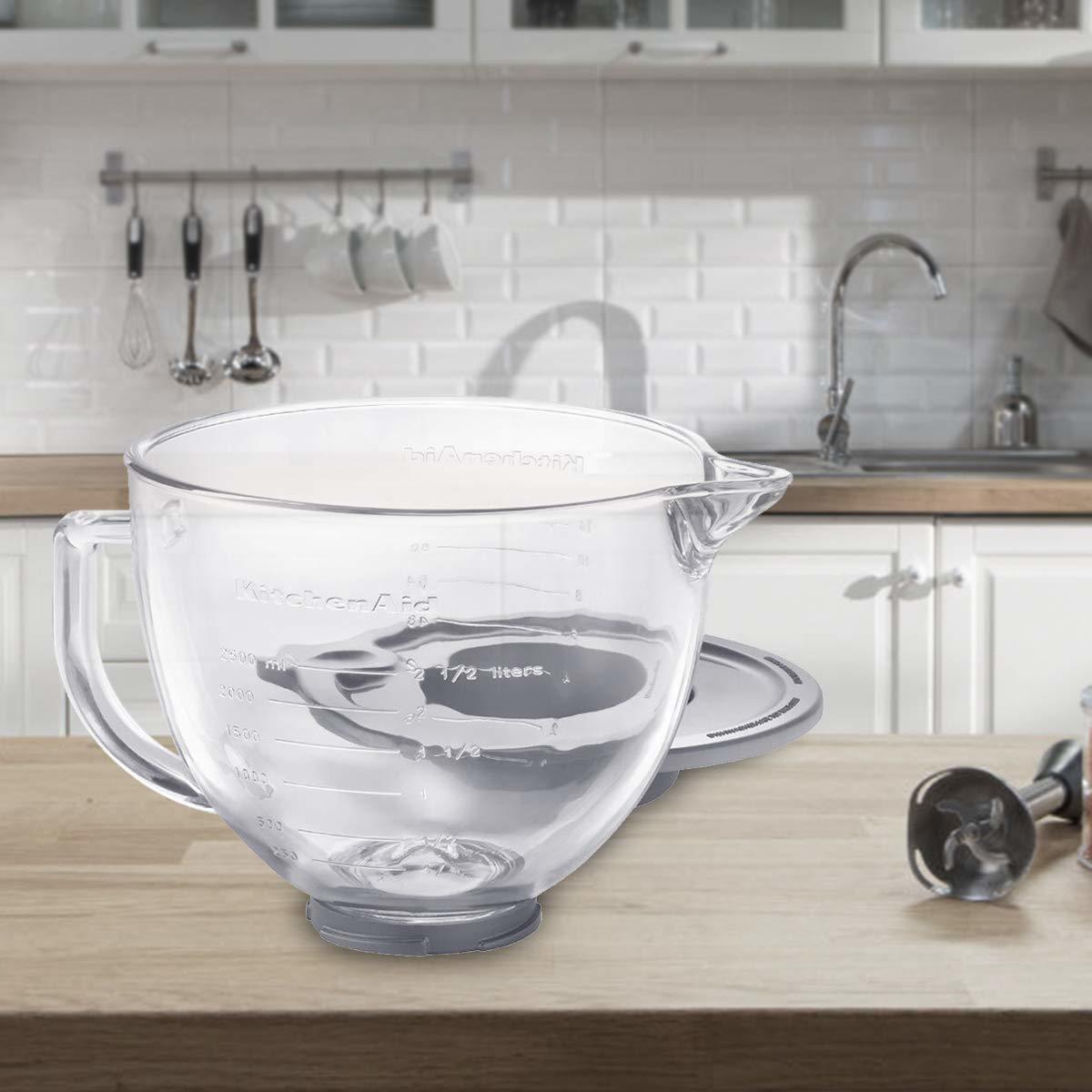 קערת זכוכית 4.8L למיקסר KitchenAid KSM150 / KSM125 / KSM175 קיצ'נאייד
