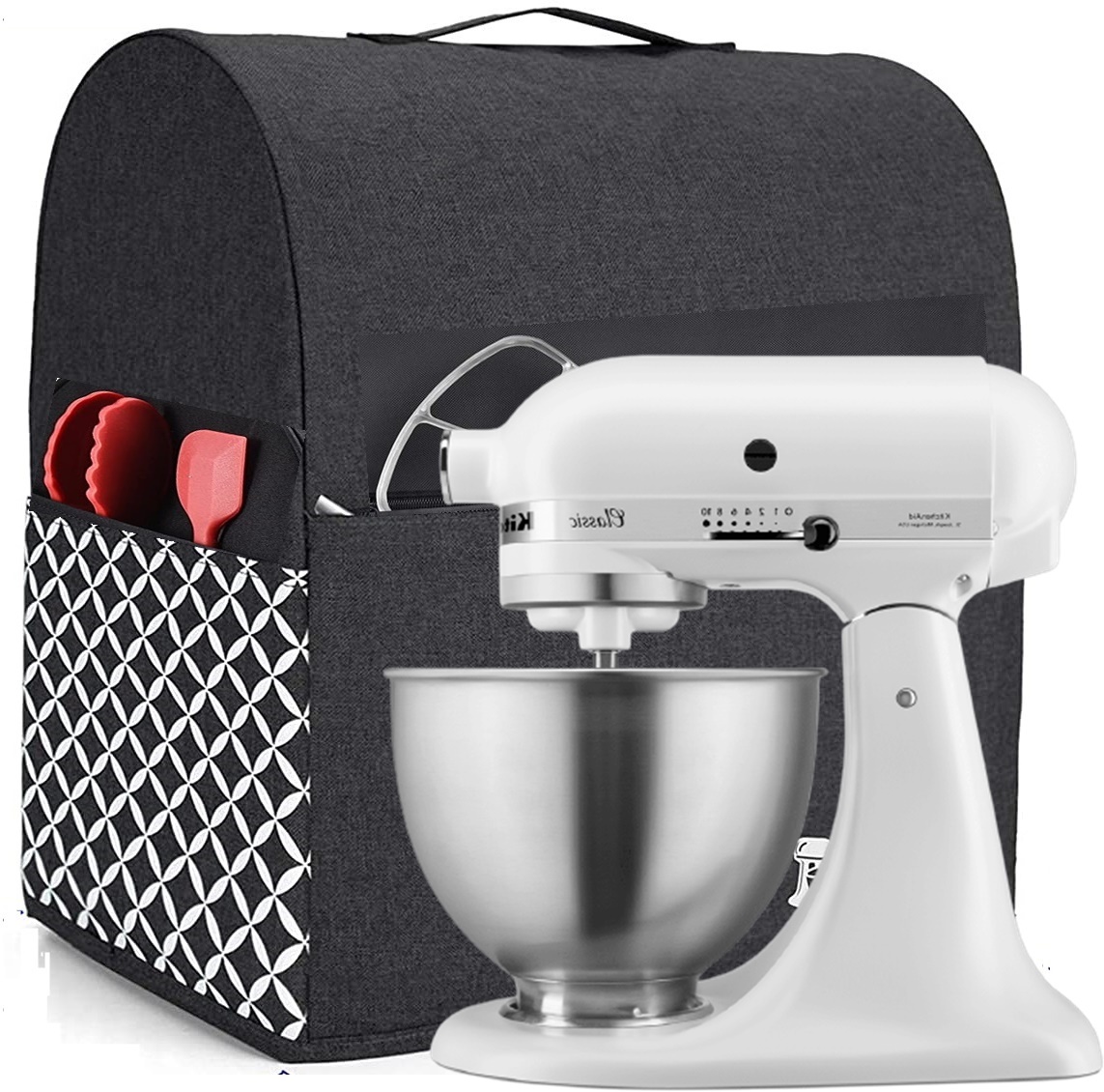 כיסוי שחור איכותי למיקסר Kitchenaid לדגמי 5 ל