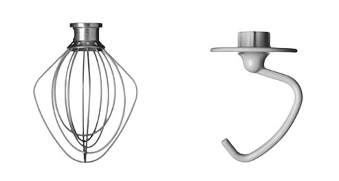 מקצף+וו לישה למיקסר קיצ'נאייד Kitchenaid ksm150/175/90/45-מקורי ווירפול